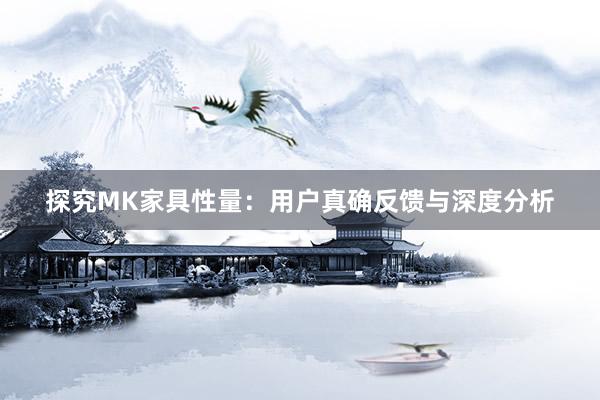 探究MK家具性量：用户真确反馈与深度分析